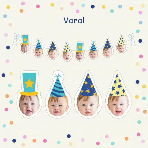 Varal | Bandeirola G - Rostinho Chapeuzinho