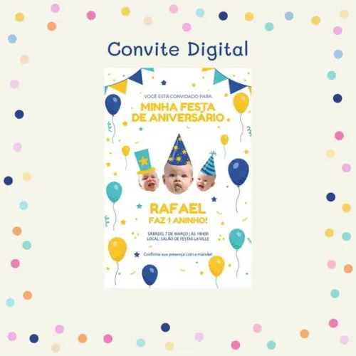 Convite Digital - Rostinho Chapeuzinho