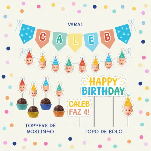 Kit Festa Alegria com Rostinho - Colorido