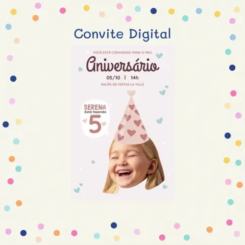 Convite Digital - Rostinho Chapeuzinho