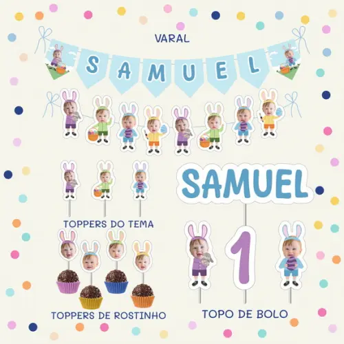 Kit Festa Alegria - Páscoa Coelhinho