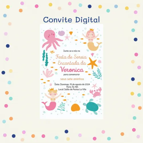 Convite Digital - Sereia