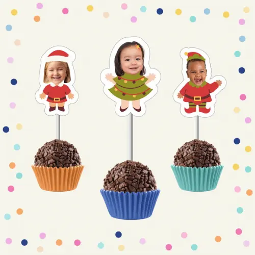 Toppers de Docinho com Rostinho - Natal