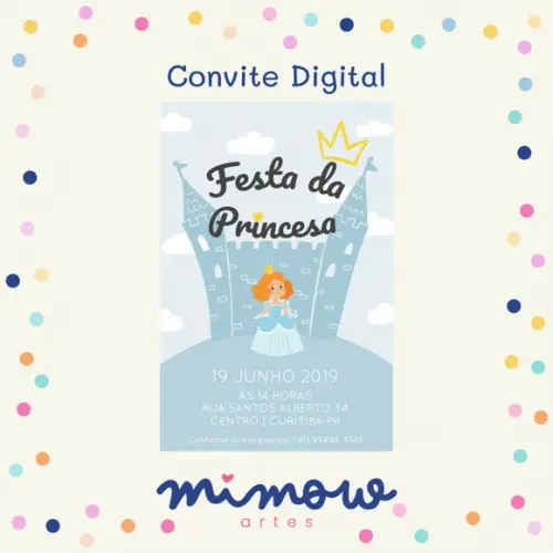 Convite Digital - Princesas