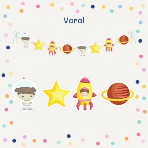 Varal | Bandeirola G - Astronauta