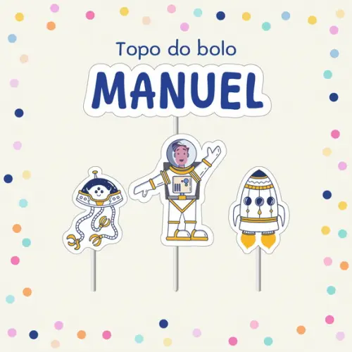 Topo de Bolo - Astronauta