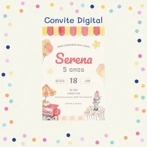 Convite Digital - Circo