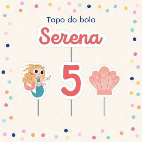 Topo de Bolo - Sereia