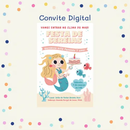 Convite Digital - Sereia