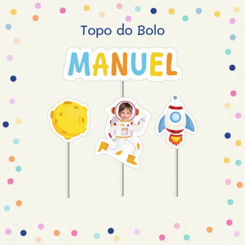Topo de Bolo - Astronauta