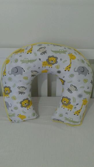 Almofada de Amamentação Safari Amarelo e Cinza