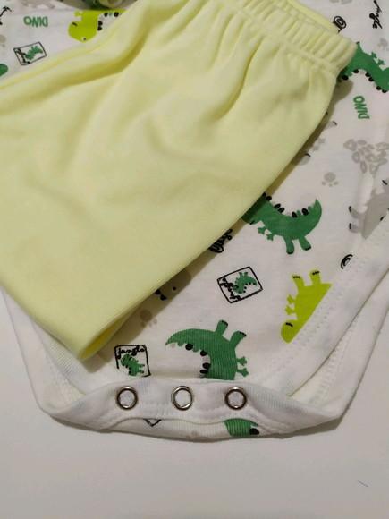 Body de bebe manga comprida estampado em malha 100% algodão