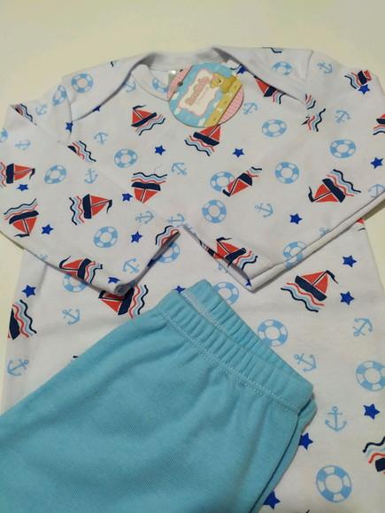 Body de bebe manga comprida estampado em malha 100% algodão