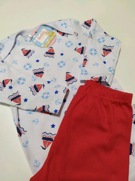 Body de bebe manga comprida estampado em malha 100% algodão