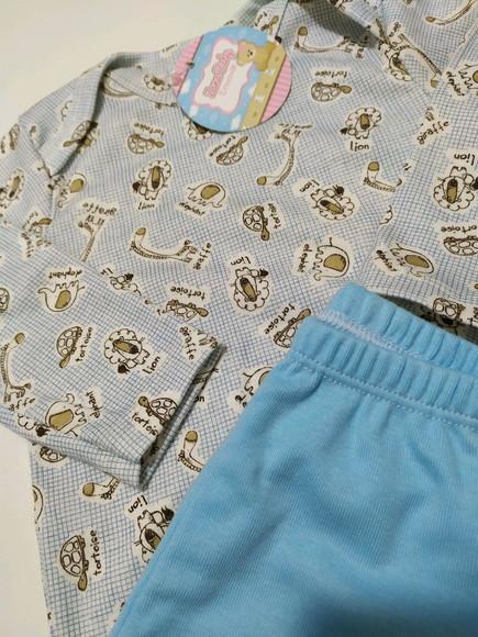 Body de bebe manga comprida estampado em malha 100% algodão