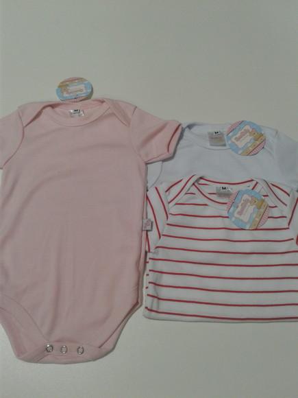 Body de bebe manga curta com 3 unidade