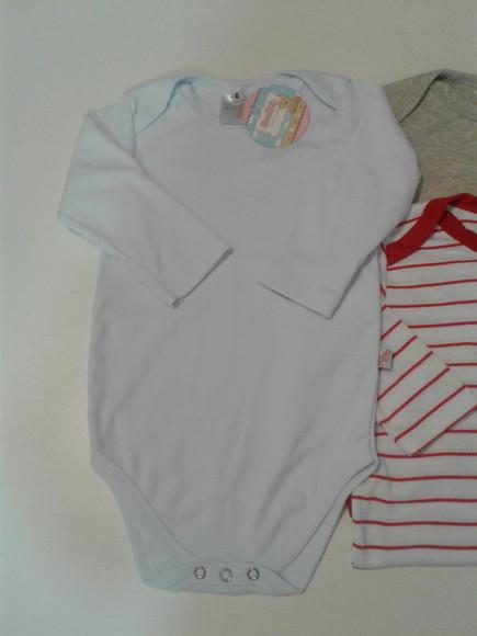 Body de bebe manga comprida estampado em malha 100% algodão