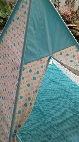 Cabana infantil + colchonete +bandeirinhas