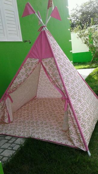 Cabana infantil + colchonete +bandeirinhas