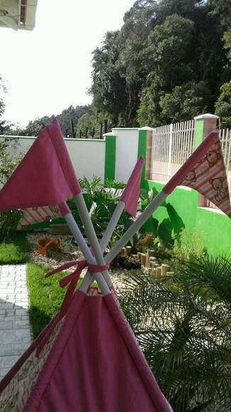 Cabana infantil + colchonete +bandeirinhas