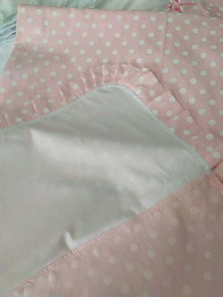 Jogo de lençol bordado para mini cama 3 pçs
