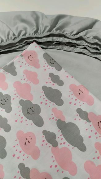 Jogo de lençol para mini cama 2 pçs