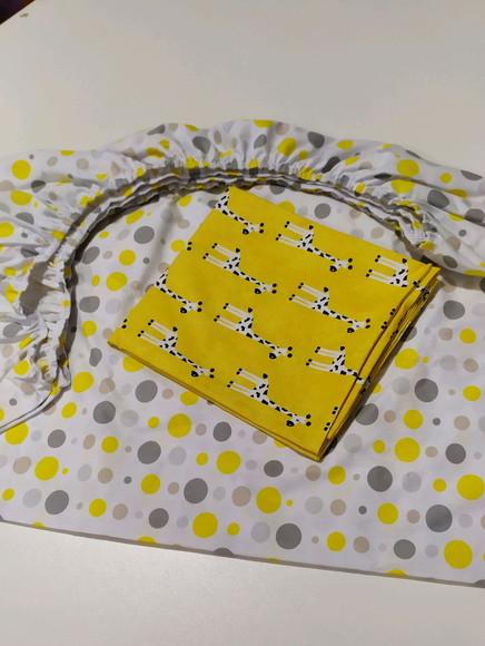 Jogo de lençol para mini cama 2 pçs