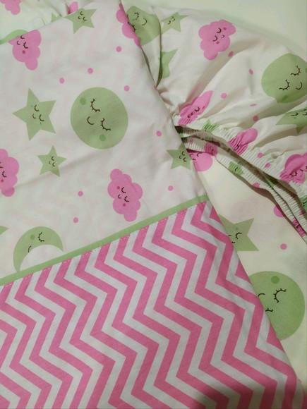 Jogo de lençol para mini cama 2 pçs