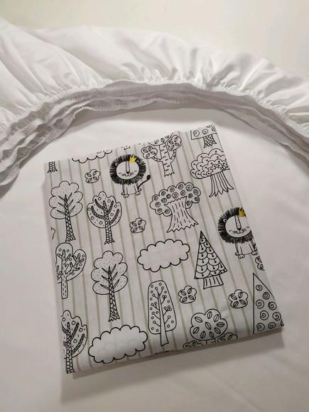 Jogo de lençol para mini cama 2 pçs