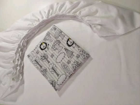 Jogo de lençol para mini cama 2 pçs