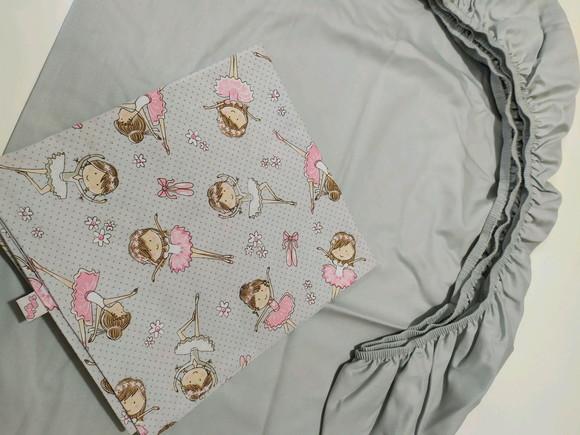 Jogo de lençol para mini cama 2 pçs