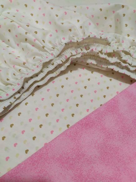 Jogo de lençol para mini cama 2 pçs