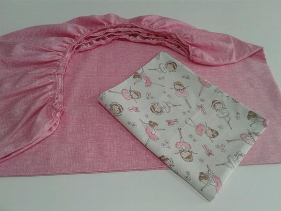 Jogo de lençol para mini cama 2 pçs