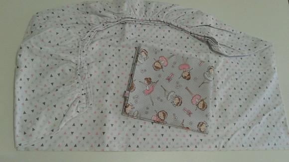 Jogo de lençol para mini cama 2 pçs
