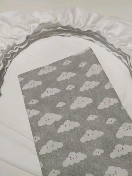 Jogo de lençol para mini cama 2 pçs