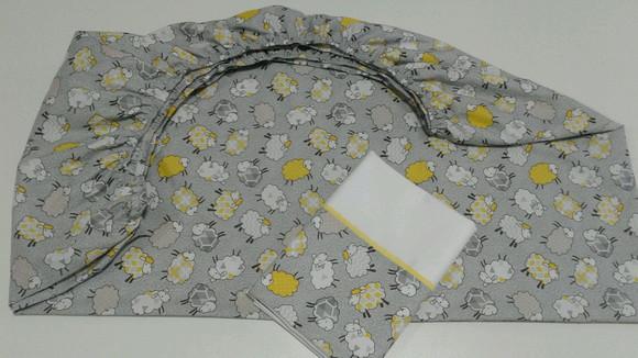 Jogo de lençol para mini cama 2 pçs
