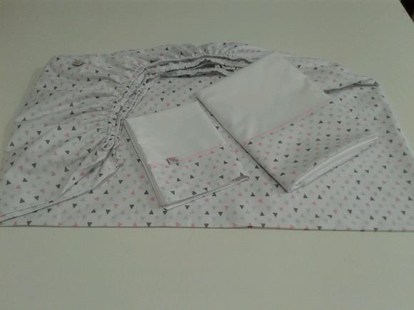 Jogo de Lençol para Mini Cama 3 Pçs