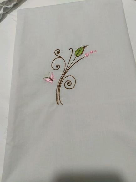 Jogo de lençol para mini cama 2 pçs bordado