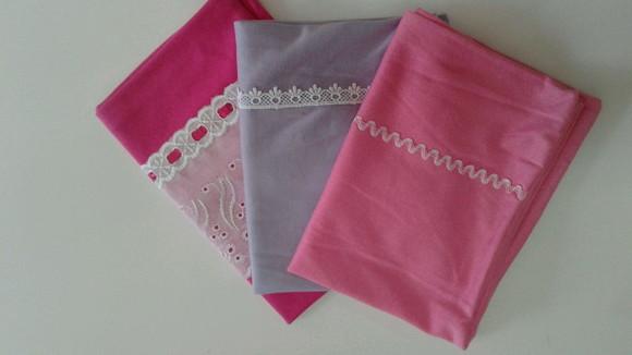 Kit com 3 fronhas