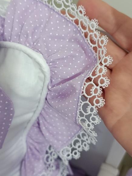 Kit de Berço 5 Peças Bordado com Bailarina
