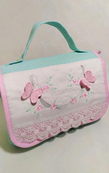 Nécessaire Porta Fraldas e Lenços Personalizada com Aba
