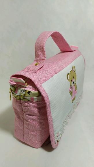 Nécessaire Porta Fraldas e Lenços Personalizada com Aba