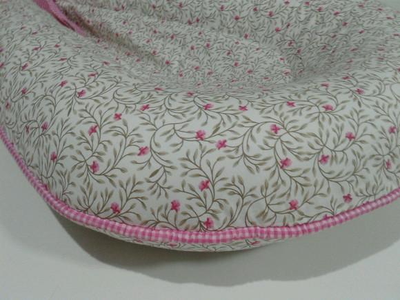 Ninho Redutor de Berço para Bebê Detalhe Rosa Modeu U Urso