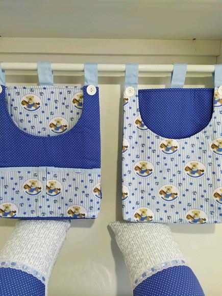 Trocador plano 3 bolsões +almofada de amamentação