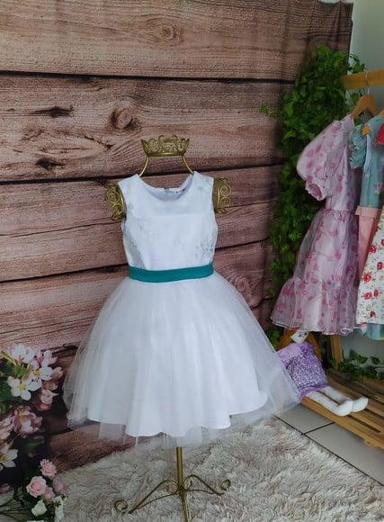 Vestido de Renda e Tule para Daminha de Honra