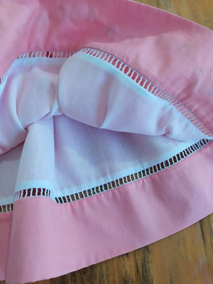 Vestido Infantil Bordado em Algodao Forrado