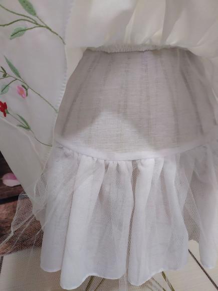Vestido Infantil Bordado Jardim Encantado em Tricoline