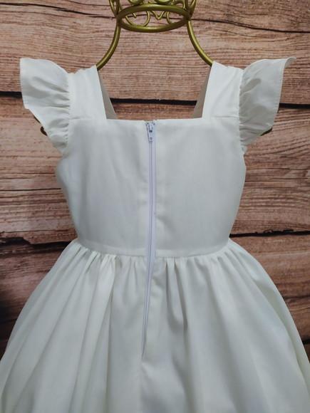 Vestido Infantil Bordado Jardim Encantado em Tricoline