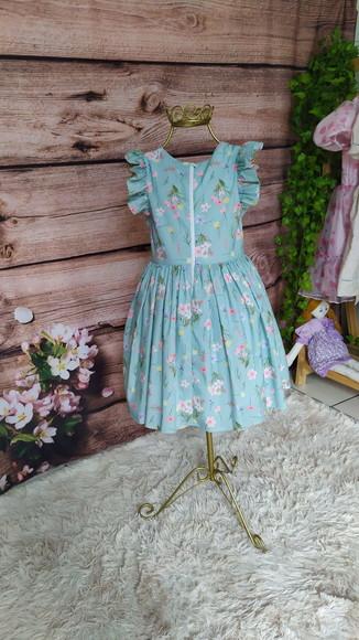 Vestido Infantil de Tricoline Forrado