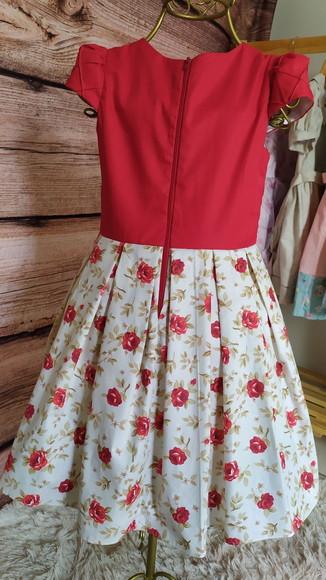 Vestido Infantil de Tricoline Forrado